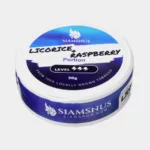 Siamsnus Cherry Portion snus in Laos - convenient white portion with rich dark cherry flavor