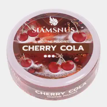 Siamsnus Cherry Cola nicotine pouches - sweet cherry cola flavor from Thailand's premier snus manufacturer Laos